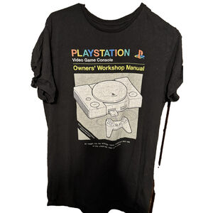 Playstation One Owner's Manual T-Shirt Men's Size M Black